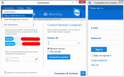 start teamviewer in safemode unattended